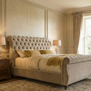 Luxury Swan Sleigh bed